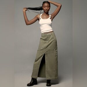 Anthropologie Pilcro Carpenter Maxi Skirt